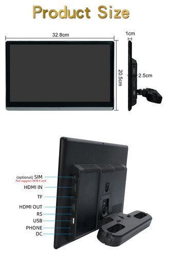 13.3in Dual Touch Screen Car Headrest Portable Player Android 11 LCD Monitor BT - Bild 19 von 24