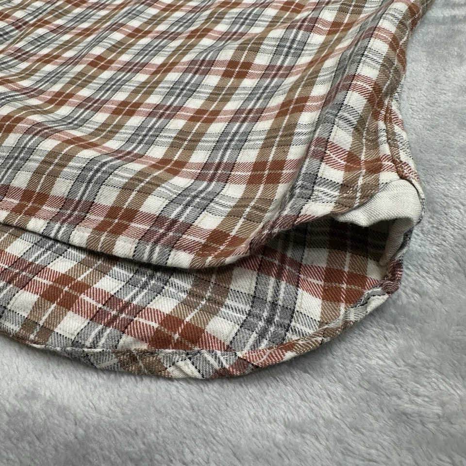 Hickey Freeman Multi-Color Flannel Plaid Shirt 100% Cotton Mens Size Large L - Image 2 of 4