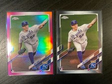2021 TOPPS CHROME KRIS BUBIC RC PINK REFRACTOR #20 ROYALS (+ BASE)