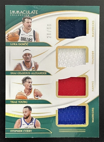 2023-24 Panini Immaculate Stephen Curry Luka Doncic Shai SGA Trae Quad Patch /99