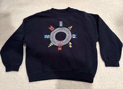 Vtg 012 Benetton Kids Sweatshirt Crewneck Young Transoceanic Equipe Size M 