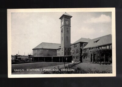 Union Station RPPC Postcard, Portland, Oregon