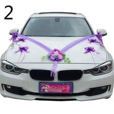 UK Luxury Organza Floral Flower Ball Ribbon Bows Car Wedding Decor Garland Wrap