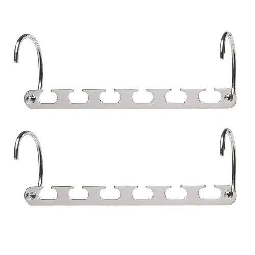 Lot De 2 Cintres Gain De Place AEIOPRS - Métal Antidérapant Multifonctionnel, Rotation 360° Pour Placard