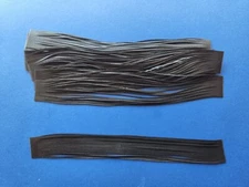 10 silicone Skirt Tab Solid Black T91 Fish Lure Spinnerbait Bass