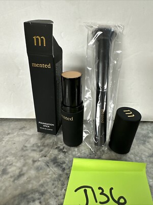 Skin by Mented Cosmetics Foundation Stick L20 Buildable Lightweight W/ Brush New