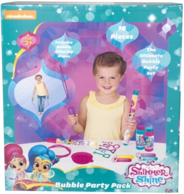 Shimmer and Shine 16 Stück Ultimative Seifenblase Party Pack Zauberstäbe Töpfe Springseil 