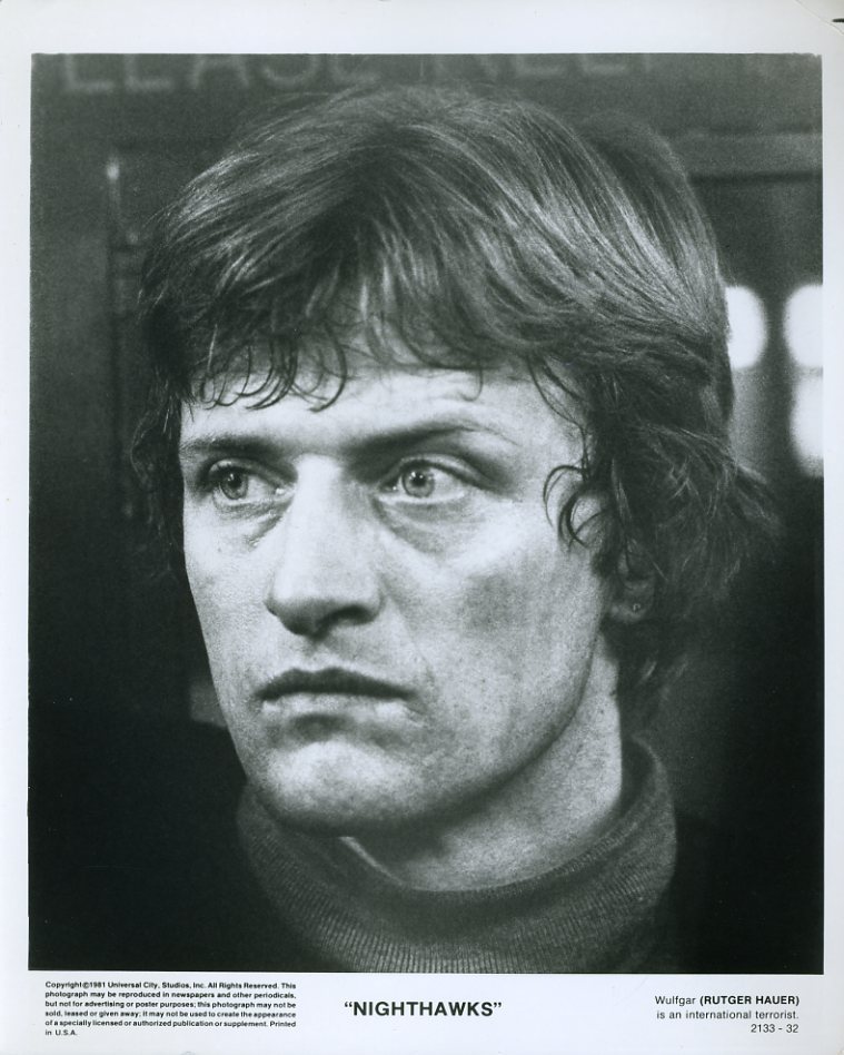 ルトガー・ハウアー着用プロップ　Rutger Hauer Screen Used Rutger Hauer Nighthawks Original 8x10