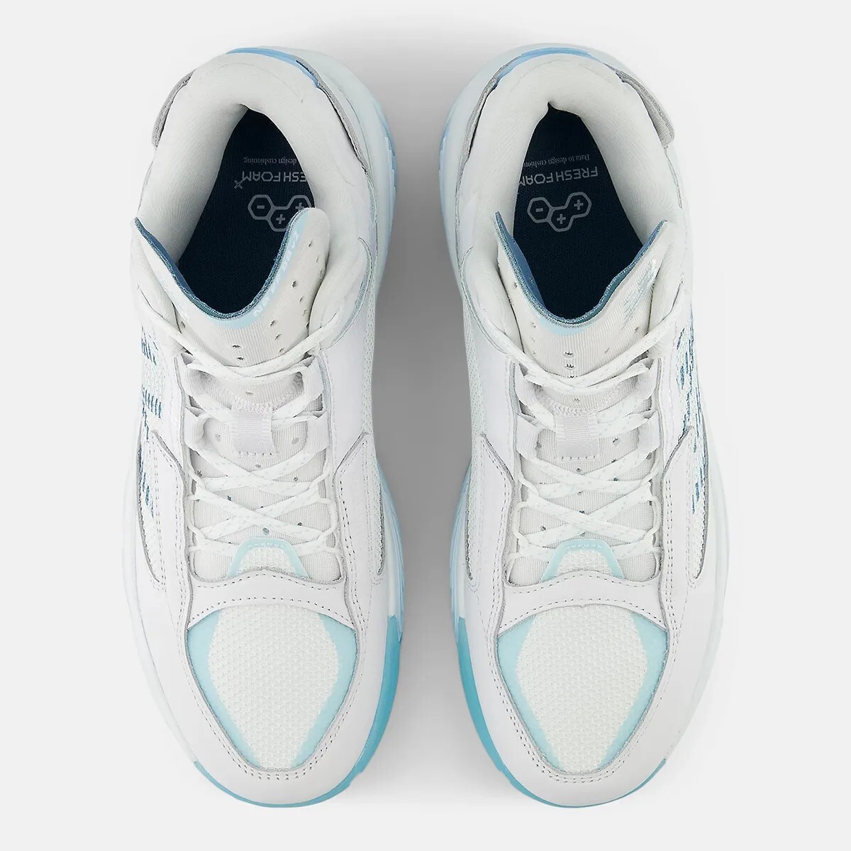 New Balance Fresh Foam BB V2 Light Chrome Blue Men\'s size 10  Basketball Shoes New Balance Fresh Foam BB v2 (White/Light Chrome Blue  main image 3