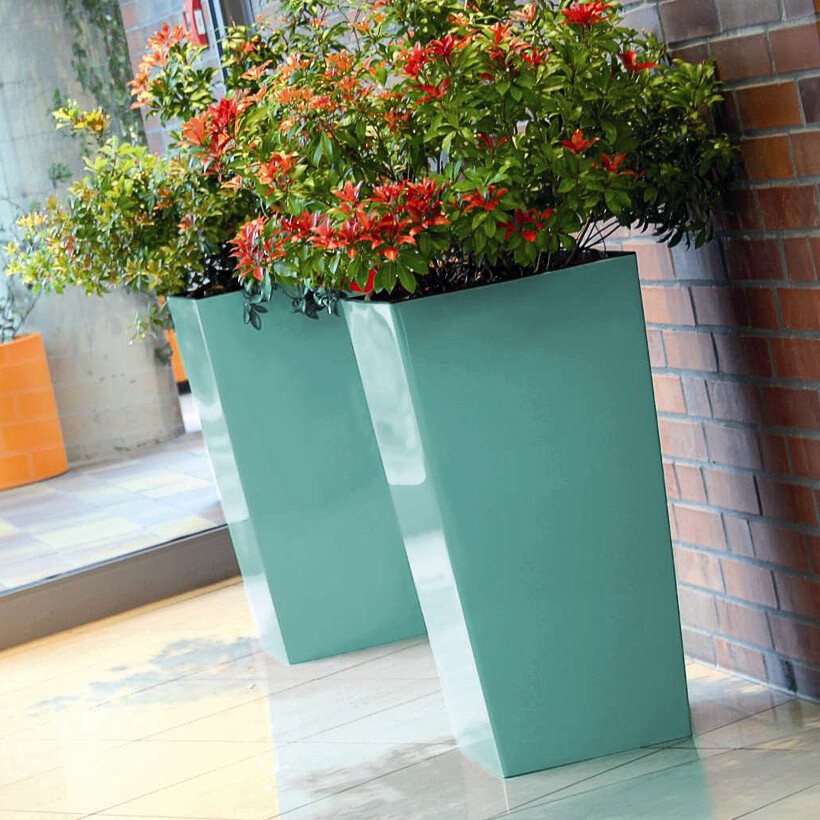 Blumentopf Mit/ohne Bew&auml;sserungssystem Polyrattan Blumenk&uuml;bel 3 FARBEN 3Gr&ouml;&szlig;en E