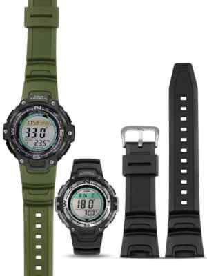 Resin Silicone Watch Strap For Casio SGW-100-1V /100B/Sgw3157 Steel Solid Buckle