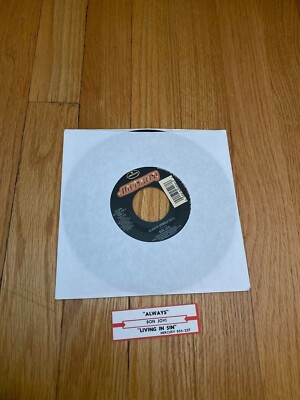 Bon Jovi  - Always/Living In Sin 45 RPM Record, Used
