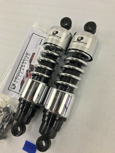 1310-0474 Progressive Suspension 412 Chrome 12" Shocks Harley Touring 2009-2019 - Picture 4 of 7