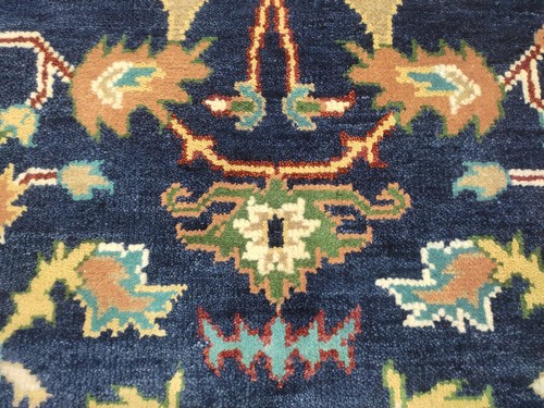 8x10 Quick Ship! Blue Hand made Modern Oushak Area Rugs, Oriental Floor Carpet - Picture 6 of 24