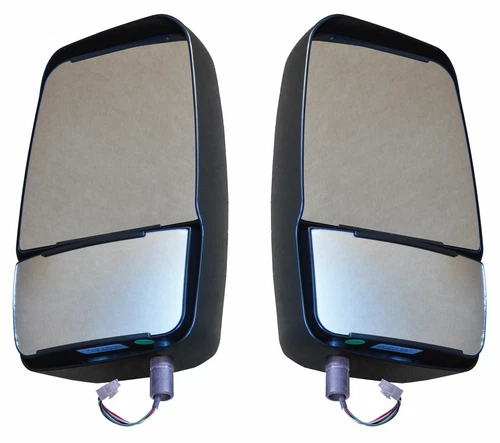 Deluxe Heated Remote / Manual Mirror Head - Black -  Pair Velvac 714581