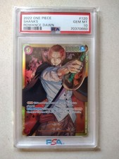 English One Piece PSA 10 MINT Shanks Romance Dawn First Print Run! Gem OP01
