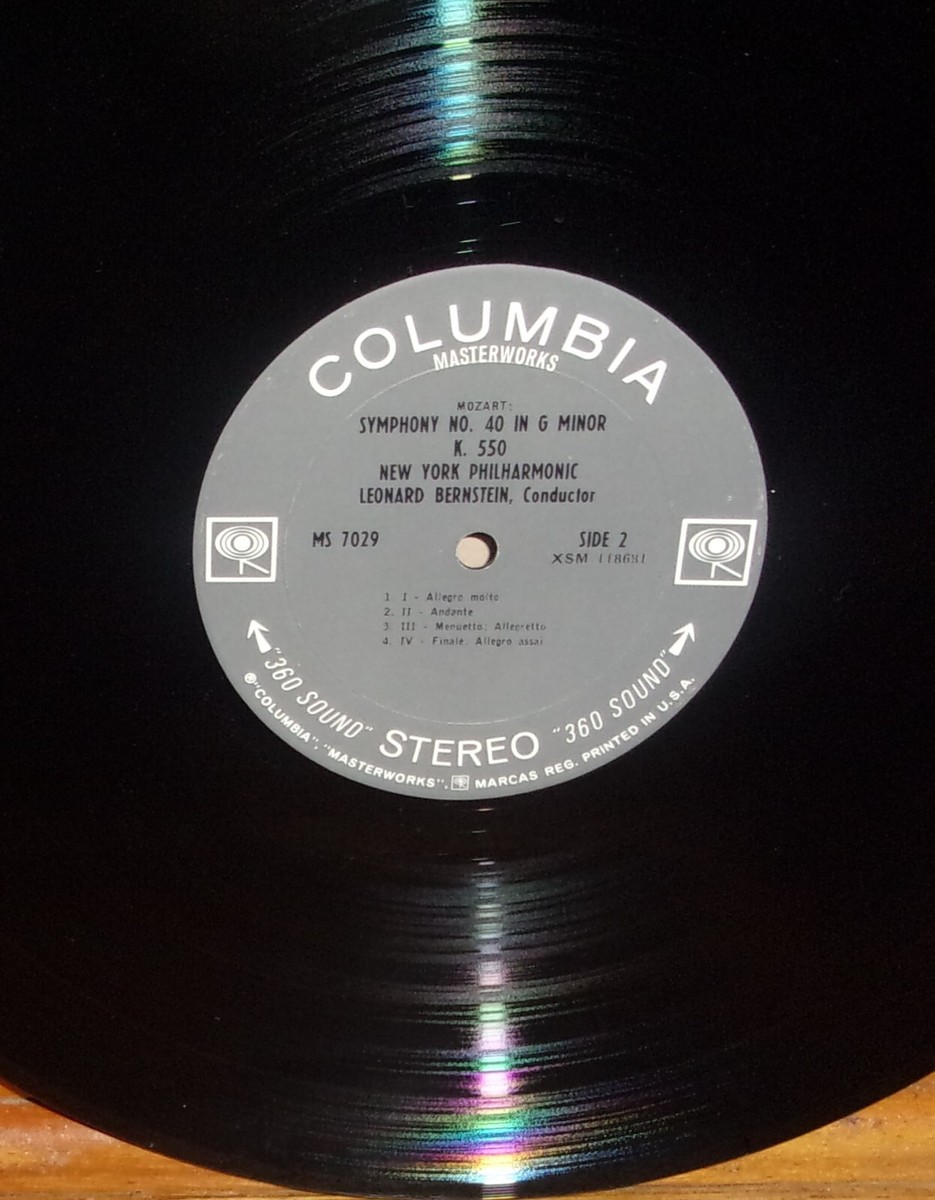 Columbia 2-Eye Stereo-MOZART-Symphonies 39-40-Bernstein-1st Press