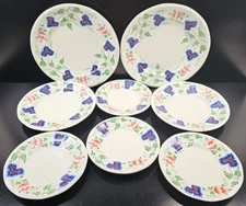 8 Pc Iroquois Greenfield Village Plates Lot Vintage Henry Ford Museum Dishes Set