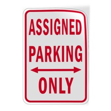 Vertical Vinyl Stickers Assigned Parking Only B Parking Safety Sign Label