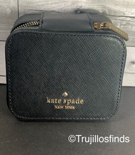 Kate Spade Staci Travel Jewelry Holder Leather Black K8066 New 196021078538  | eBay