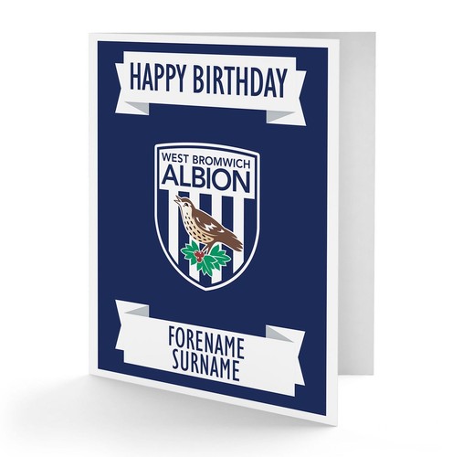 PERSONALISED West Brom Birthday Card. Football Gift For WEST BROMWICH ...