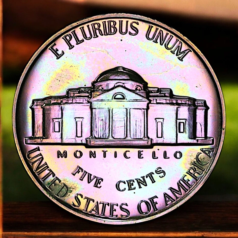 1963 5c PR66 Cello Toned Jefferson Nickel - PCGS Gold Shield - Beautiful Toning! - Image 3 of 4