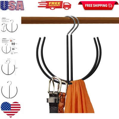 Sleek Black Closet Organizer - Heavy-Duty 2 Pack Hangers for Efficient Storage