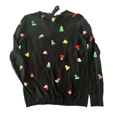 Talbots Pettie Small Embroidered Winter Hat Sweater Kitch