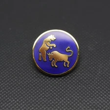 London Badge & Button Co Blazer Button Bull Bear Market Blue Enamel Large 21mm