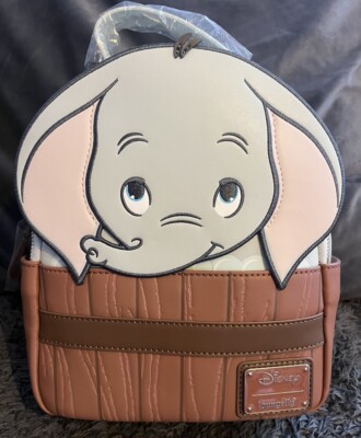 Disney Dumbo Badewanne Badewanne Fass Figural Loungefly Mini Rucksack Tasche Neu mit Etikett