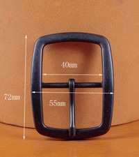 DIY Black Center Bar Pin Belt Buckle Replacement for Leather Belt Fit 40mm Strap