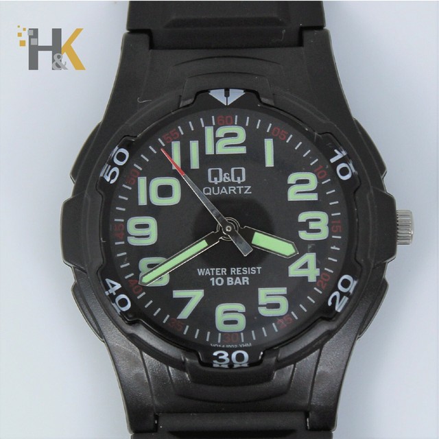 Q\u0026Q by CITIZEN DIVER 10 BAR Water Resist VQ14J002Y Quartz Watch St Steel  Back for sale online | eBay