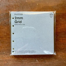PLOTTER 004 Refill Memo Pad 2mm Grid 80 Sheets Mini 5 Square Size 5 Holes