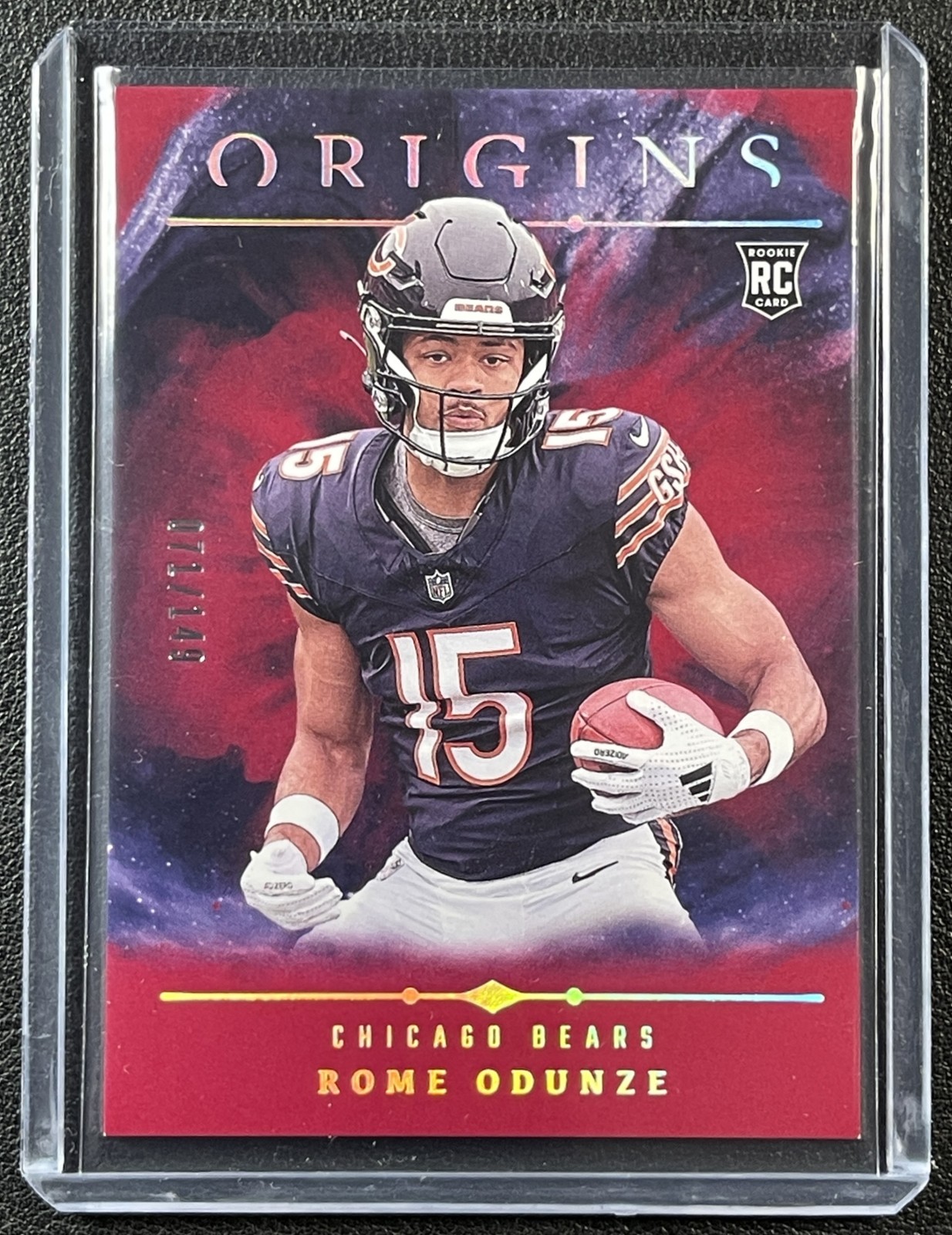 ROME ODUNZE 2024 PANINI ORIGINS #105 ROOKIE ROOKIE RED RC 71/149 BEARS