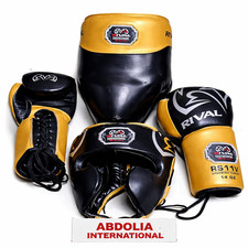 Boxing Kit Set Gloves Headgear Groin Guard Tr...
