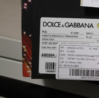 DOLCE & GABBANA Shoes Silver Strass Slides Flats Slippers EU45