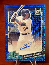 Jackson Chourio 2023 Panini Donruss Optic #RPS-JC Blue Mojo Auto #'d /15