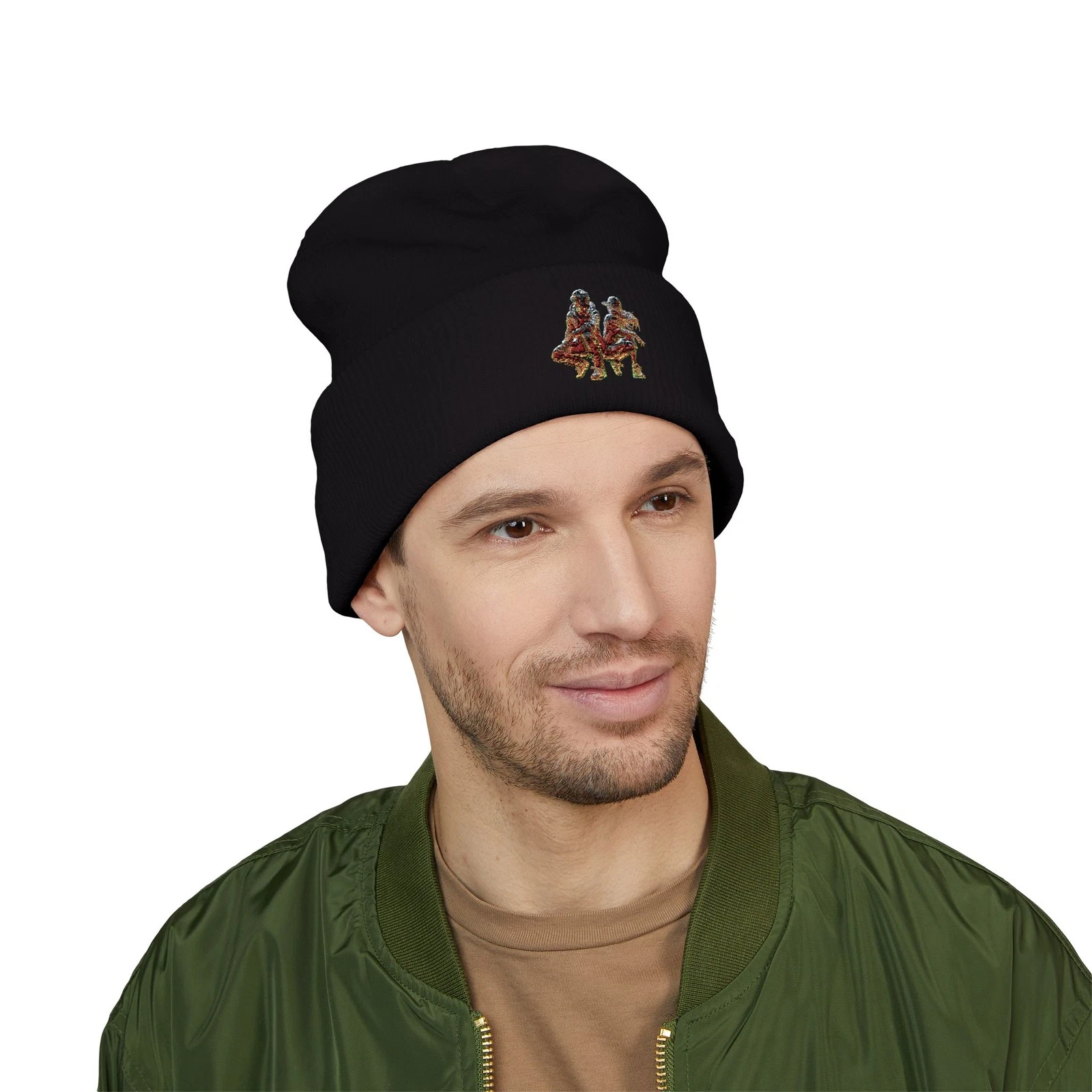 Limited Edition Classic Cuffed Beanie (Embroidery)for Real Man like to Dance
