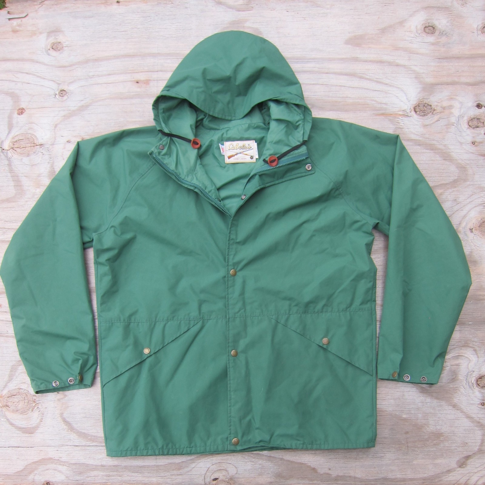 VTG Cabelas Rain Jacket Mens 2XL Green Gore-Tex Nylon… - Gem