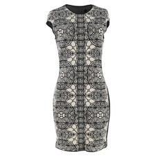 Alexander Mcqueen Printed Mini Dress In  Wool Women Multicolor One Size
