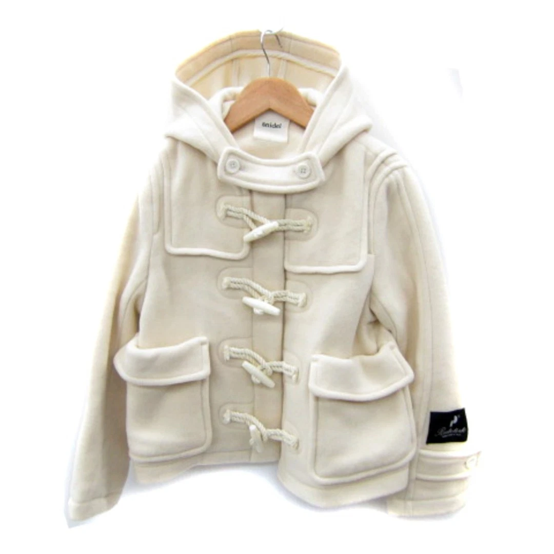 OFF WHITE snidel cappotto borsone corto lunghezza con cappuccio lana tinta unita 1 bianco sporco SY3 usa