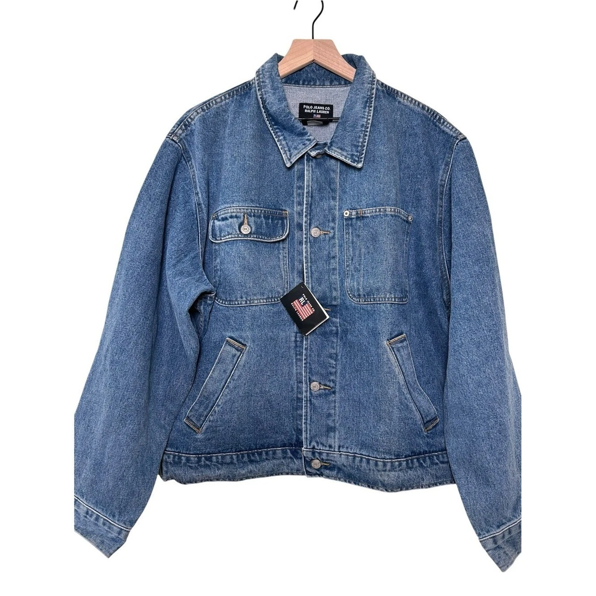 vintage polo ralph lauren denim jacket products for sale | eBay