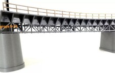 1:87 Scale IC Engine Train Curved Railway Bridge DIY Model Kit for Collection