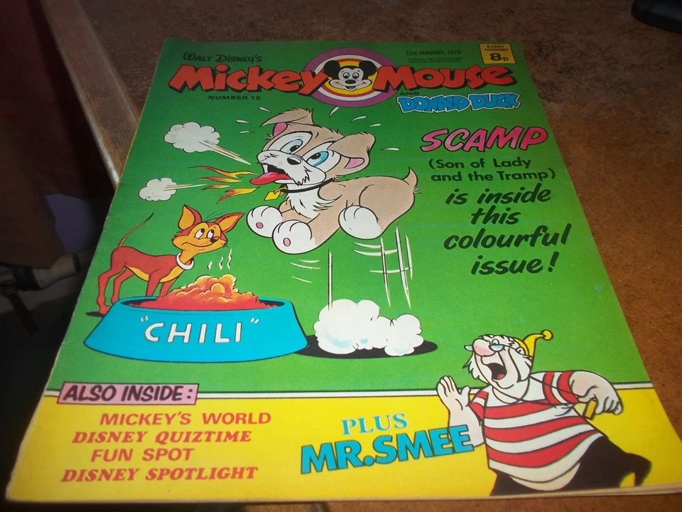Walt Disney's Mickey Mouse and Donald Duck Comic 31 Jan 1976 No 15 weekly GC - Image 1 of 1