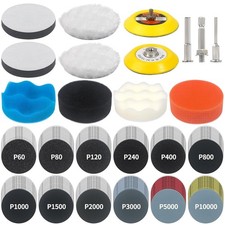 133 PCS Sanding Disc Drill Polishing Kit Sanding Attachment, 3 Inch Wet Dry Head