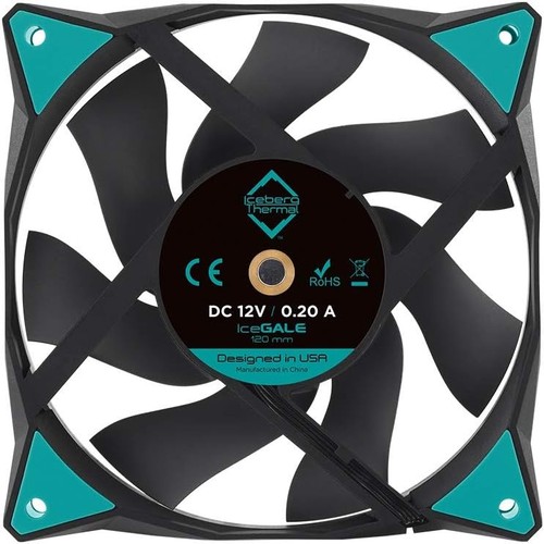 Iceberg Thermal IceGALE 120mm PWM Premium Case Fan (Black) - Photo 6/6