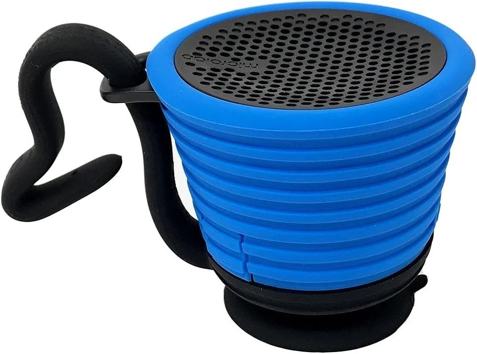 Alto-falante sem fio Bluetooth Microlab Magicup à prova d'água com alça dobrável, azul - Imagem 4 de 4