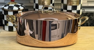 Williams Sonoma Mauviel M150 B Copper Oval Cocotte 6 3/4 Qt New! Read