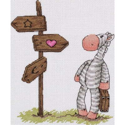 Klart counted cross stitch kit ''The right way'', 18,5x22,5cm, DIY
