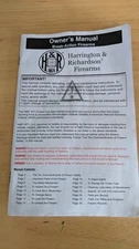 Harrington & Richardson H&R Handi Rifle Break Action Single Shot SB2 Manual sb1